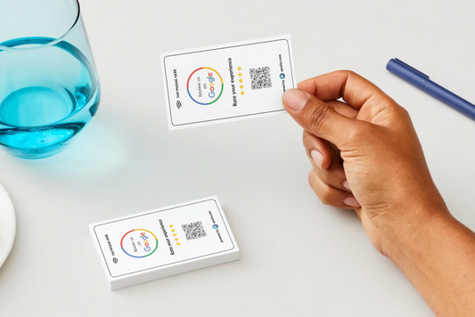 Google Review Card with NFC Tag & QR Code