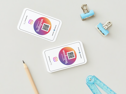 Instagram Follow Card with NFC Tag & QR Code